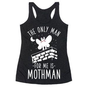 LOOKHUMAN Mothman Racerback Tank- L